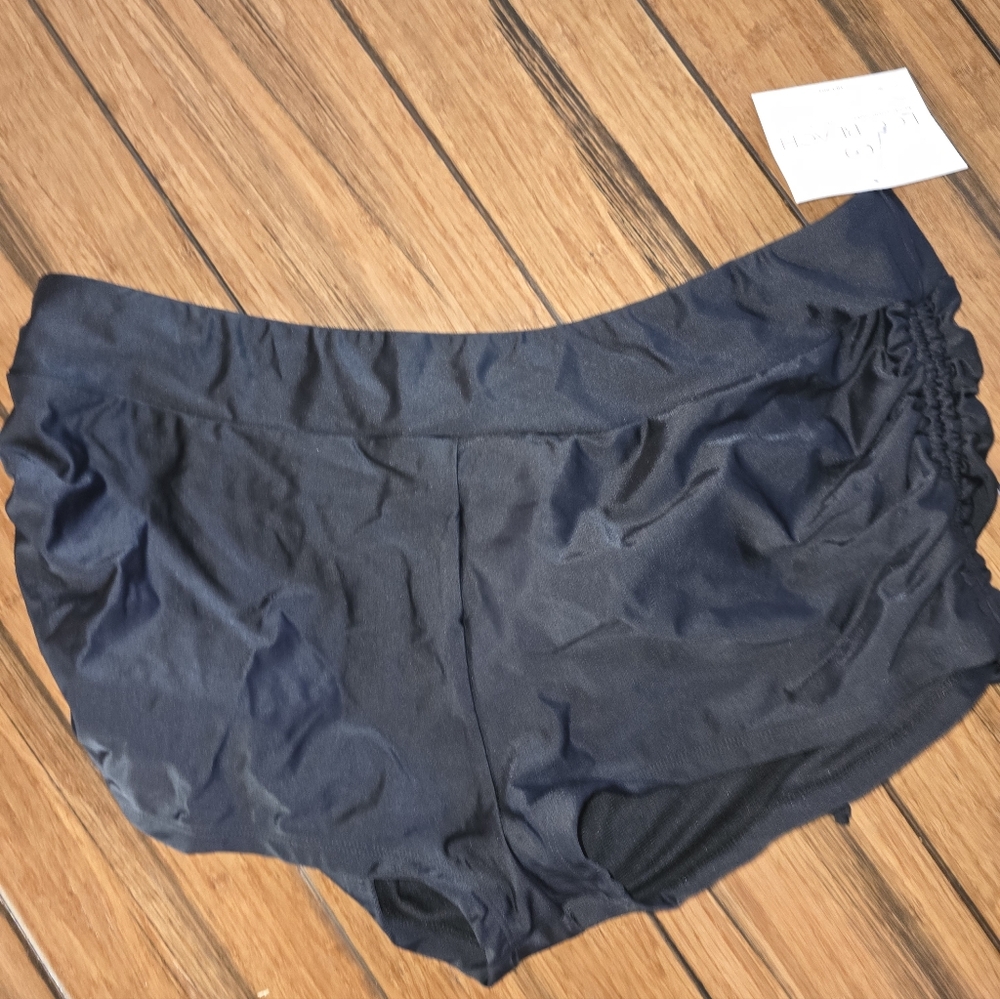 Women's Black Spf 50 Swim Shorts New Eco Beach Xl